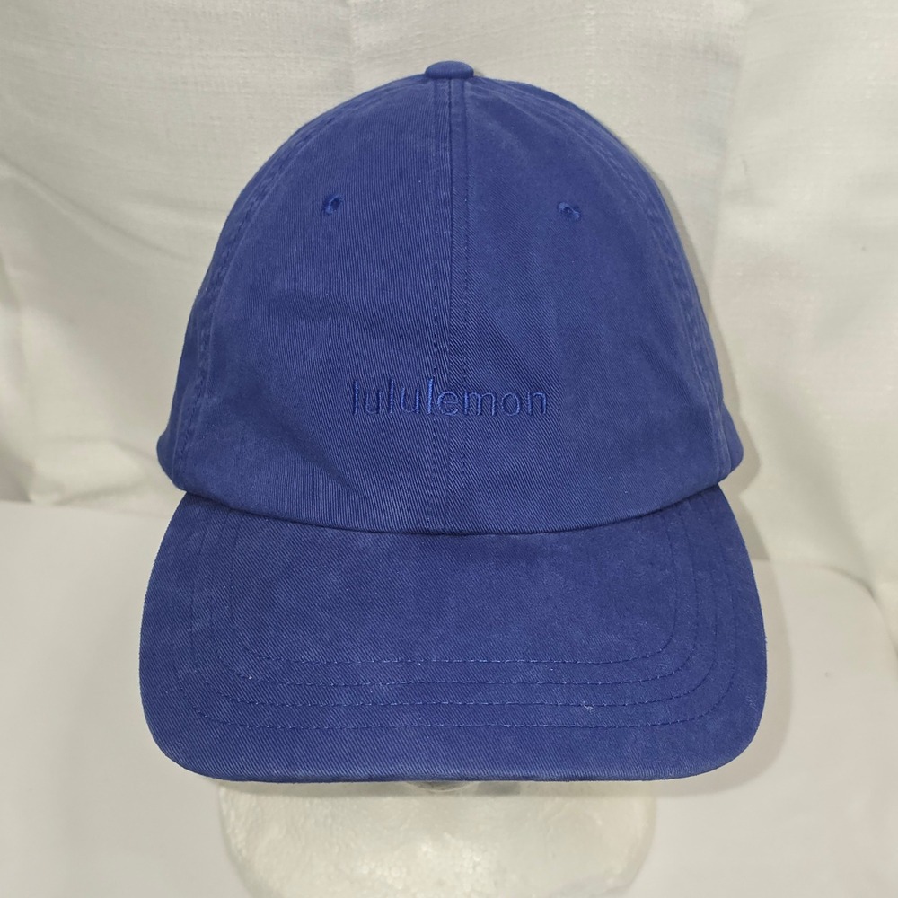 Lululemon Wordmark Ball Cap Blue‎ Adjustable Hat L/XL